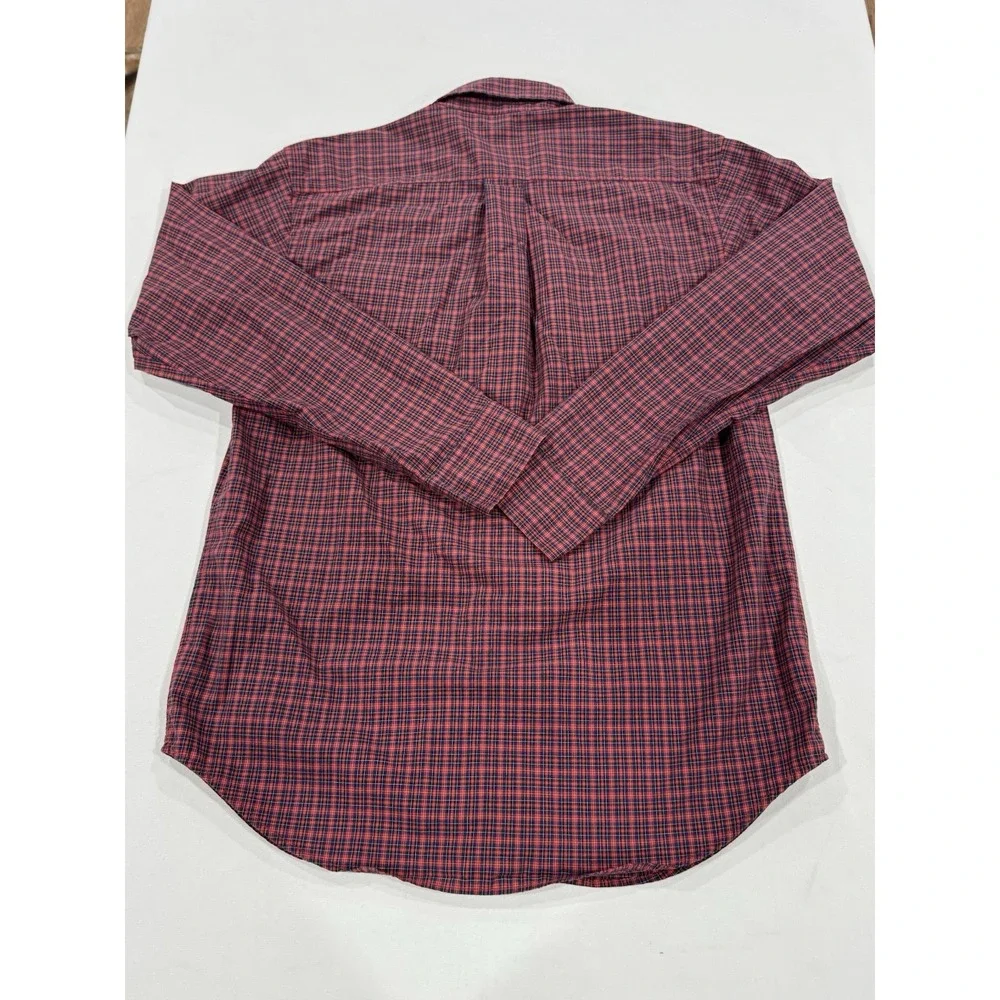 Ralph Lauren Shirt Youth Boys Large (14-16) Red Plaid Long Sleeve Button Down